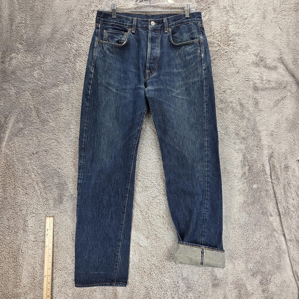 Levis 501XX Jeans Mens 32x32 Blue Selvedge LVC 1966 Big E Button Fly Medium Wash